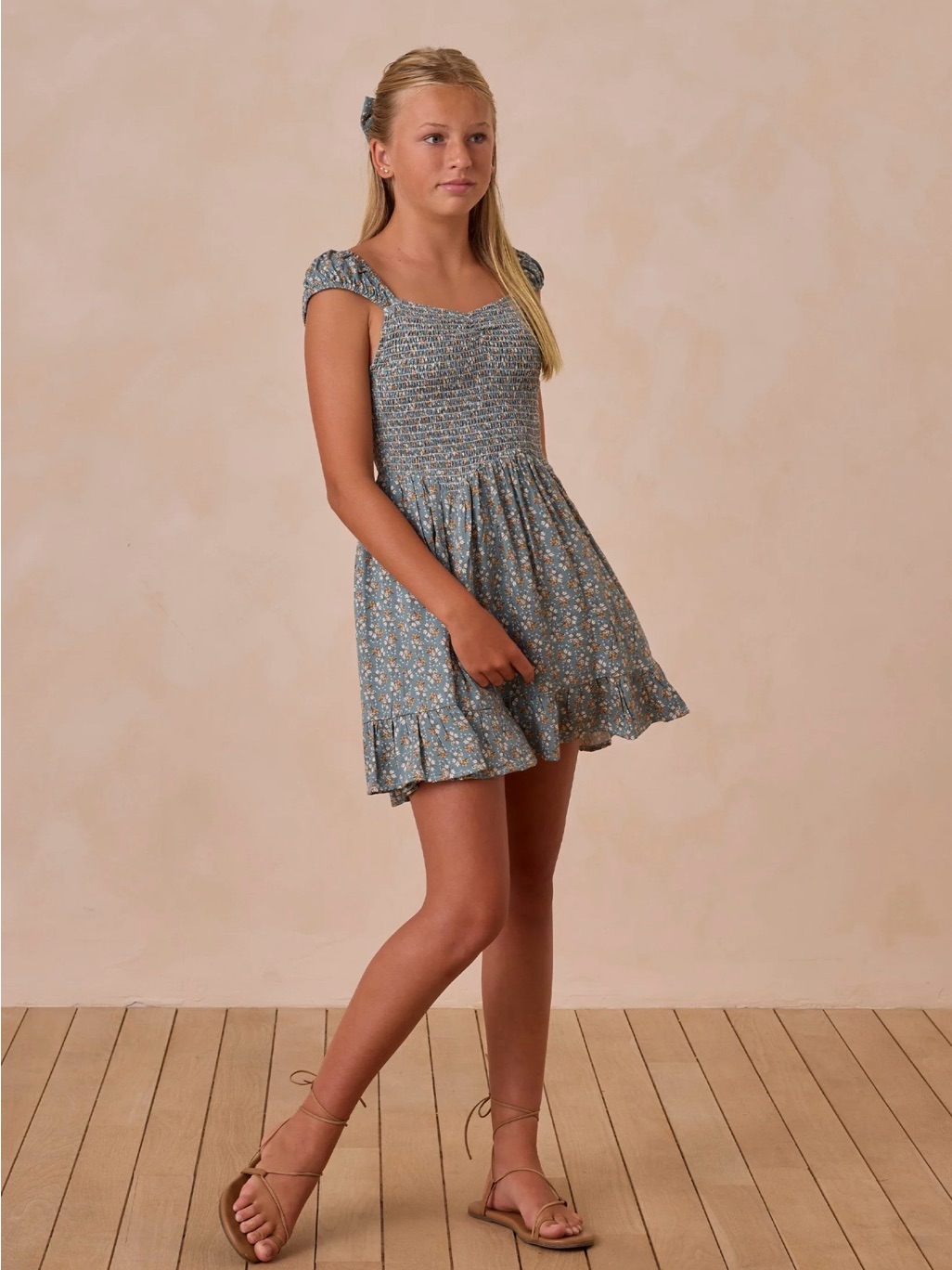 Rylee + Cru Nwt Floral Tween Smocked Mini Dress